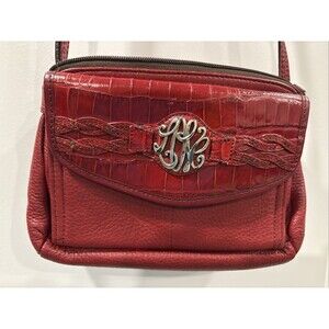 BRIGHTON SKRIBBLE Organizer Wallet RED Leather  LOVE